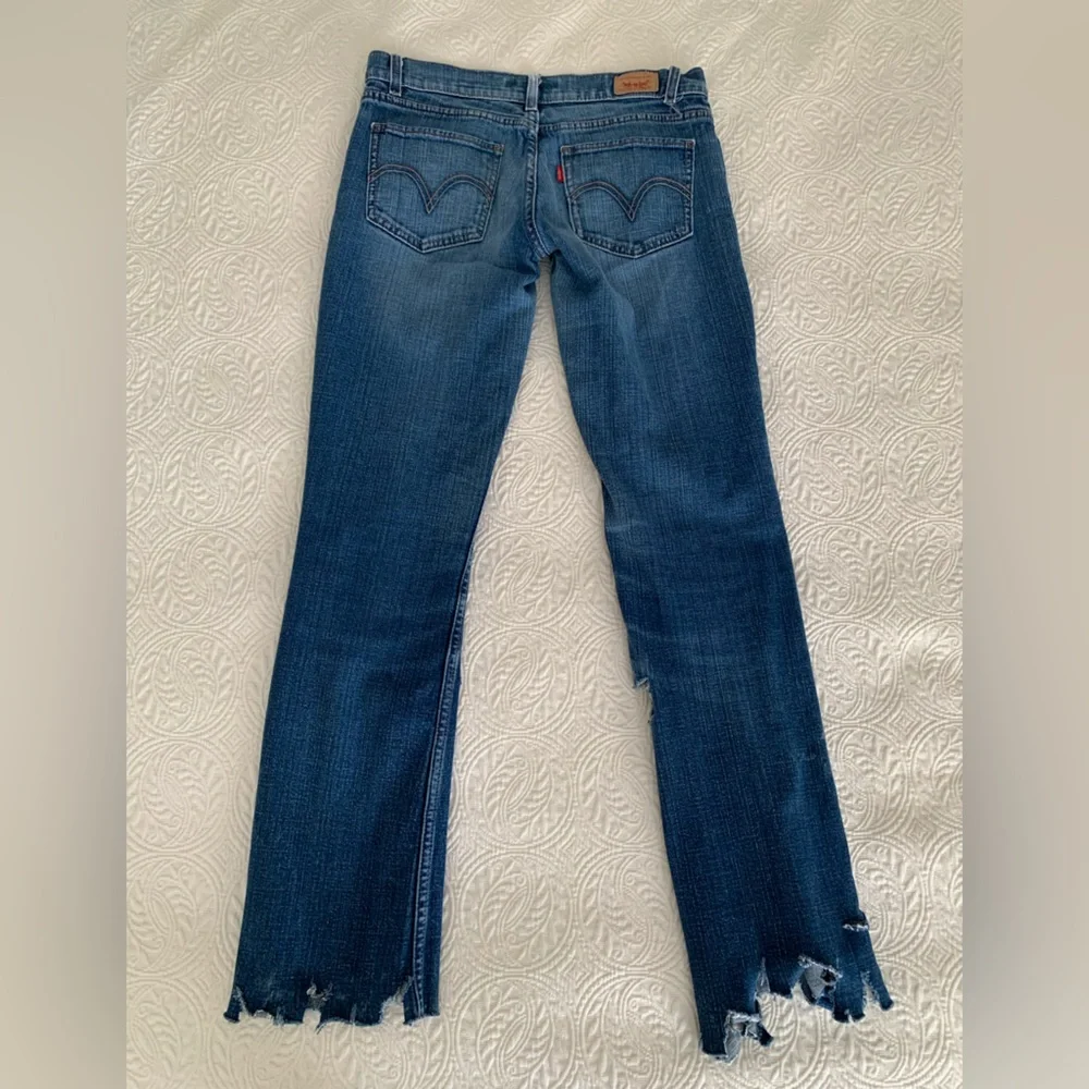 Homemade Zombie Halloween Costume Medium White Red Shirt Damaged Blue Jeans
